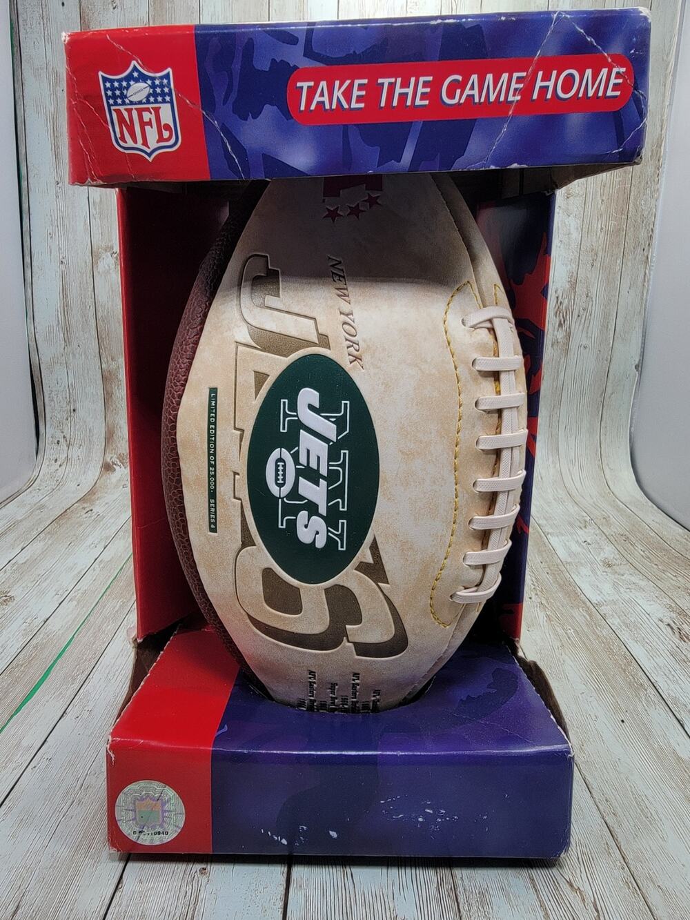 New York Jets Vintage Football Sports Take The Game Home Football Full Size Ball